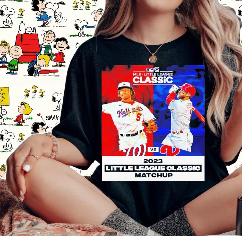 Washington National Vs Philadelphia Phillies 2023 Little League Classic Matchup Shirt t-shirt