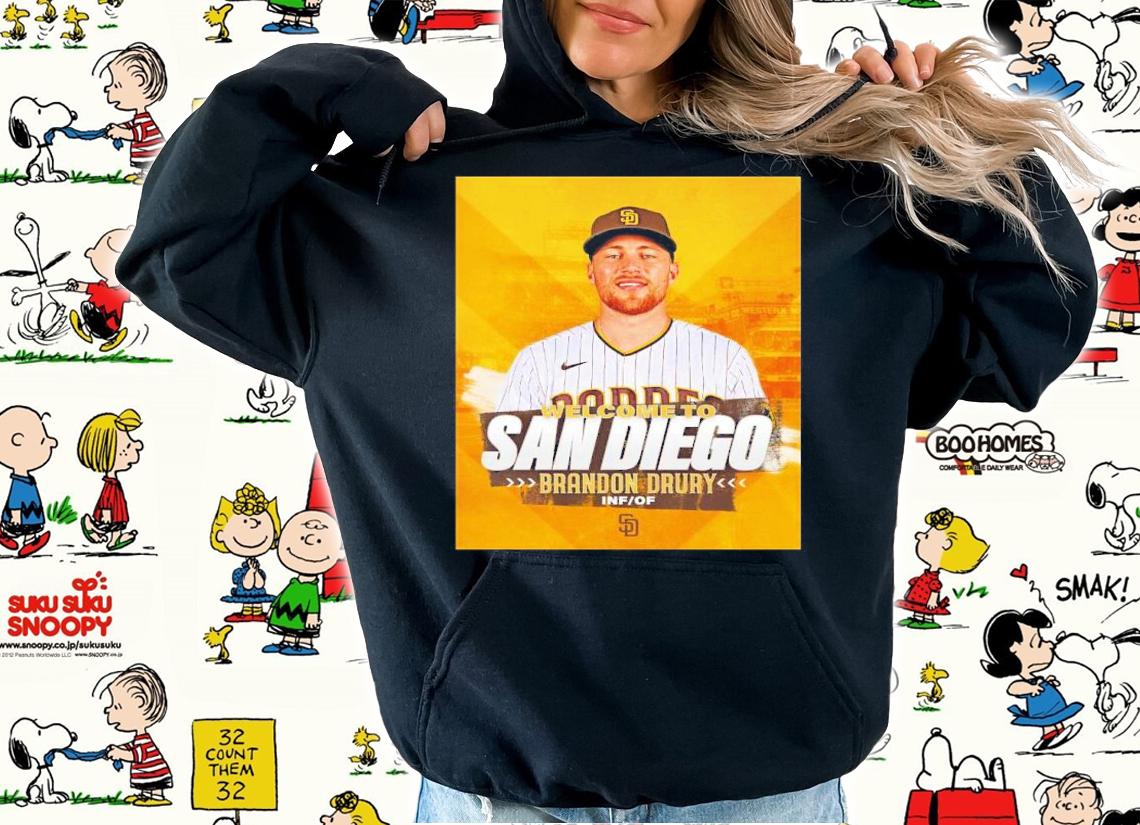 Welcome To San Diego Padres Brandon Drury Shirt t-shirt hoodie