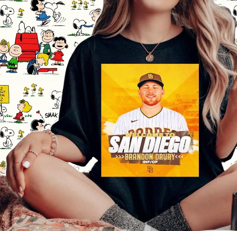 Welcome To San Diego Padres Brandon Drury Shirt t-shirt woman shirt