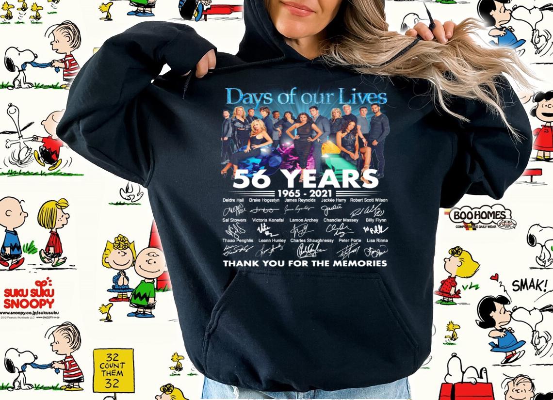 56 Years Of 1965-2021 Days Of Our Lives Thank You For The Memories t-shirt