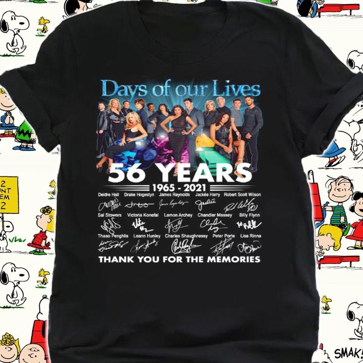56 Years Of 1965-2021 Days Of Our Lives Thank You For The Memories t-shirt
