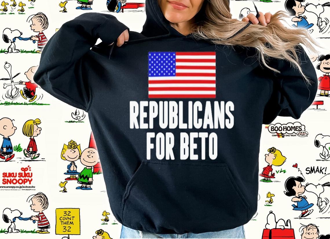 Texas Republicans For Beto American Flag Shirt t-shirt hoodie