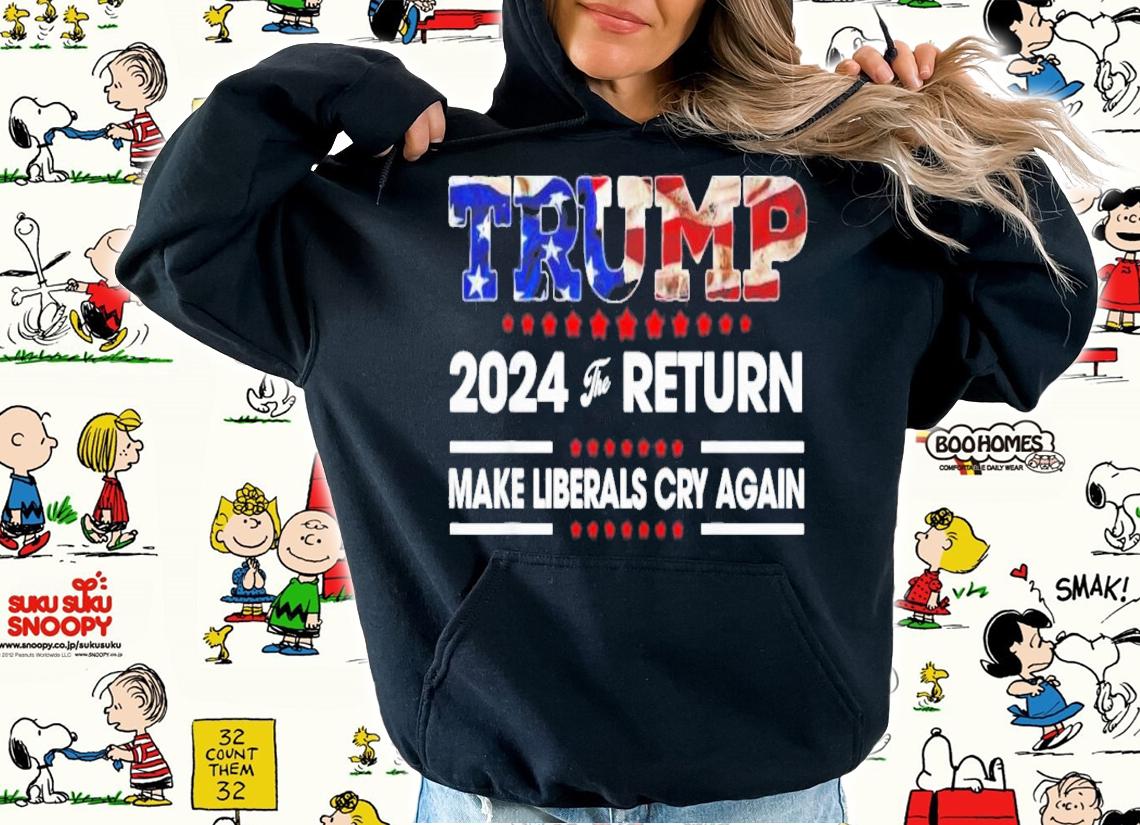 Trump 2022 For Return Make Liberals Cry Again American Flag T-Shirt t-shirt