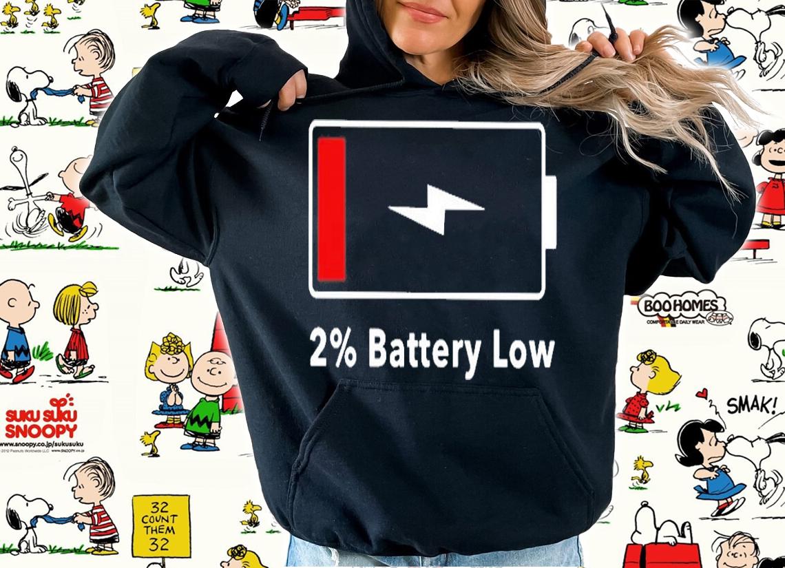 2% Battery Low T-Shirt t-shirt