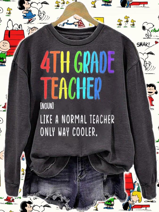 4Th Grade Teacher Definition Fourth Grade Back To School shirt t-shirt sweatshirt