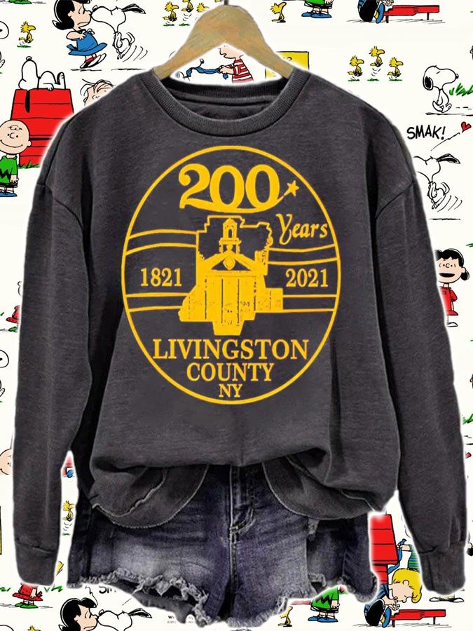 200 Years 1821-2021 Livingston County NY Shirt t-shirt sweatshirt