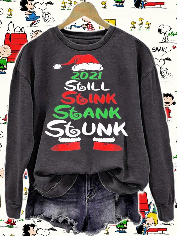 2021 Still Stink Stank Stunk Anti Biden Christmas Family Pjs T-Shirt t-shirt sweatshirt