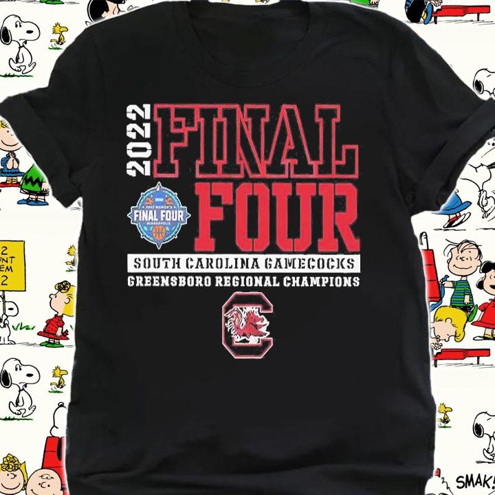 2022 Final Four Women's Basketball South Carolina Gamecocks Greensboro Regional Champions T-Shirt t-shirt