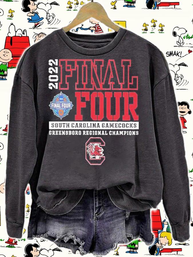 2022 Final Four Women's Basketball South Carolina Gamecocks Greensboro Regional Champions T-Shirt t-shirt