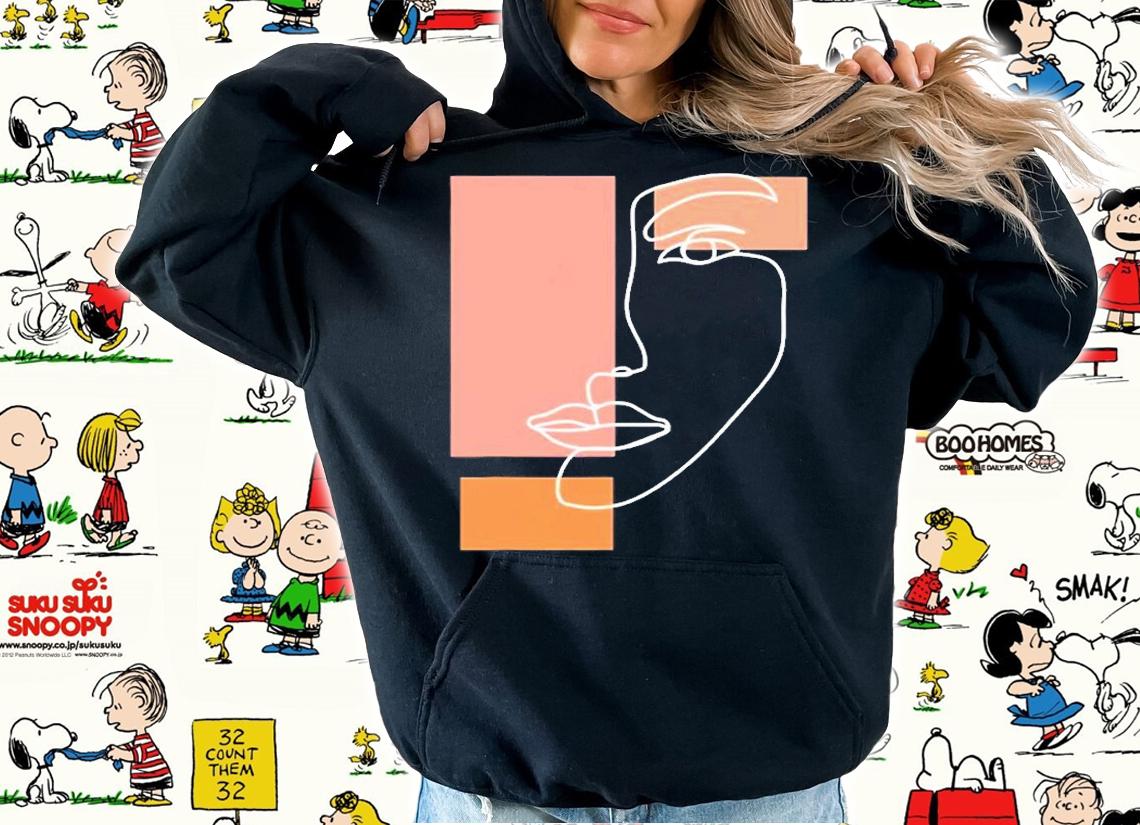 Abstract Face Trendy Line Art Drawing Tee Aesthetic T-Shirt t-shirt