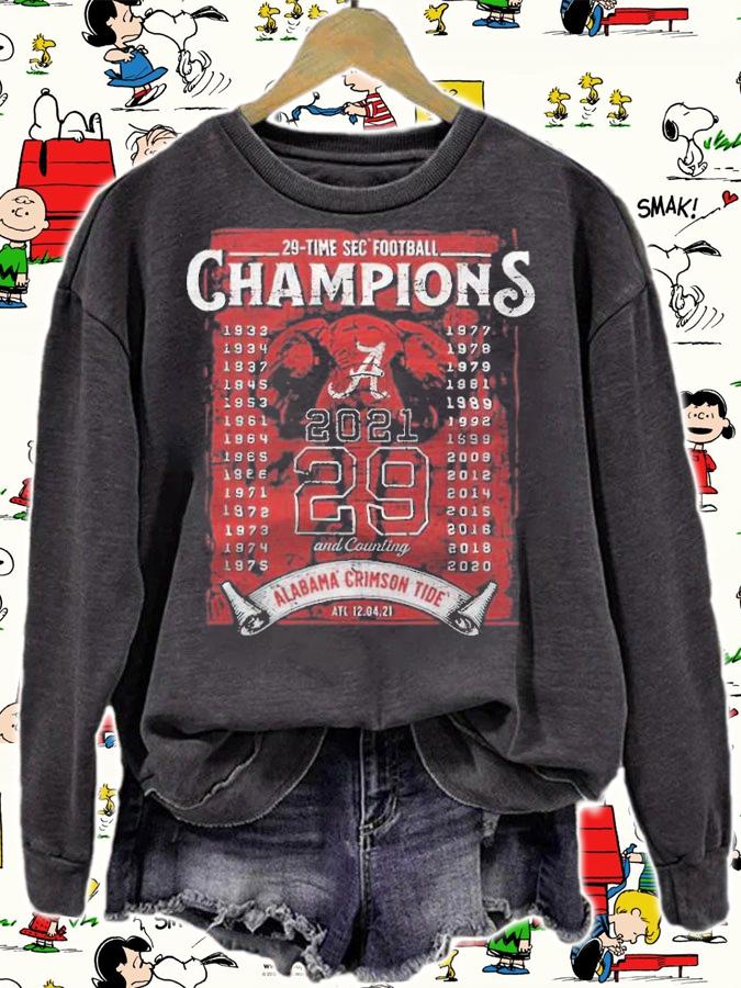 Alabama Crimson Tide 2021 SEC Football Conference Champions 2-Hit Score t-shirt