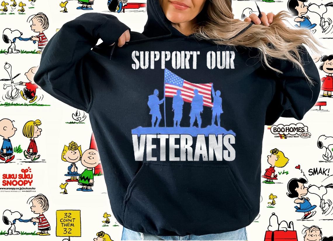 American Flag Support Our Veterans Shirt t-shirt hoodie