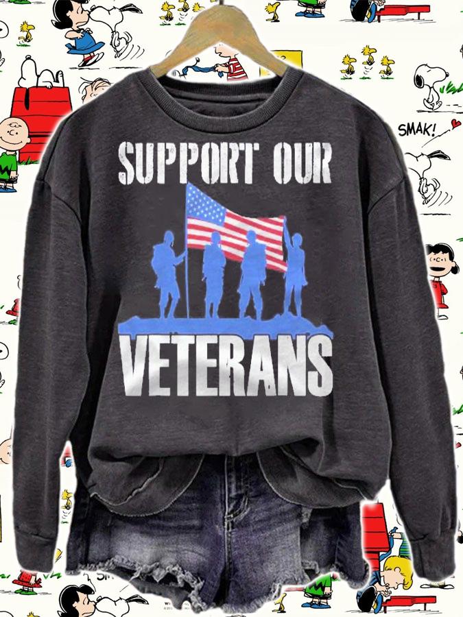 American Flag Support Our Veterans Shirt t-shirt sweatshirt