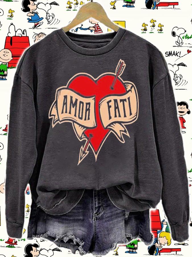 Amor Fati Tattoo Heart T-Shirt t-shirt sweatshirt