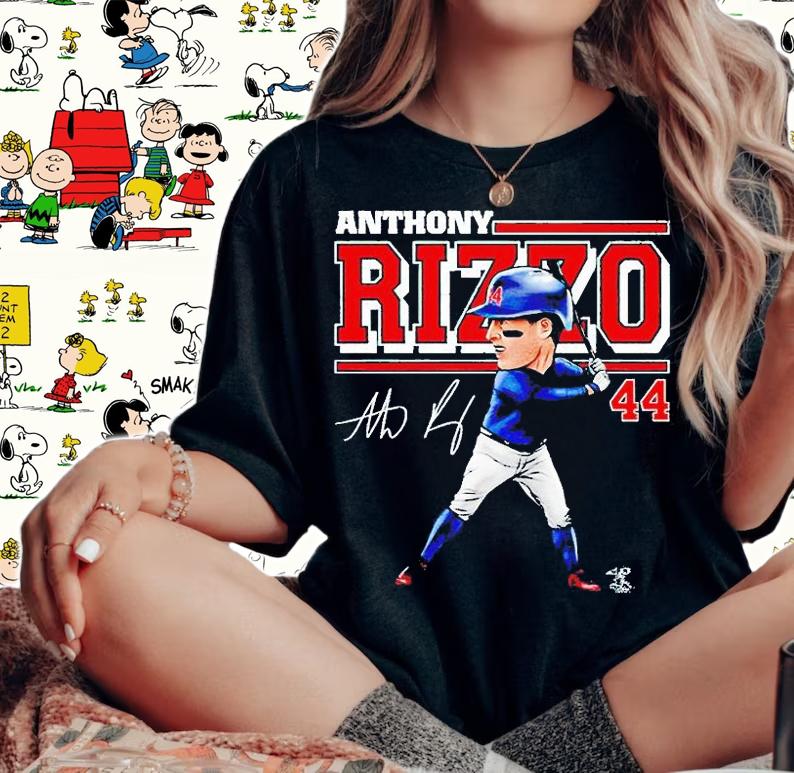 Anthony Rizzo cartoon signature T-shirt t-shirt