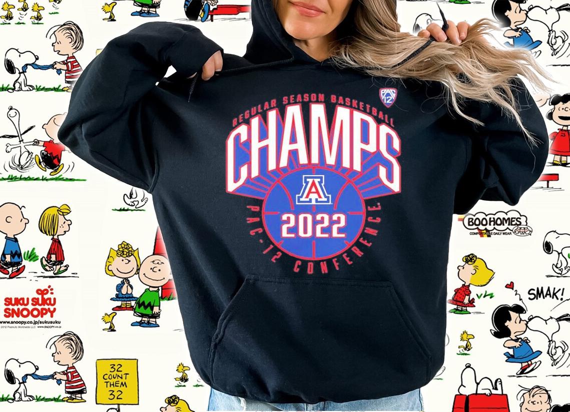 Arizona Wildcats 2022 PAC-12 Men's Basketball Regular Season Champions shirt t-shirt hoodie