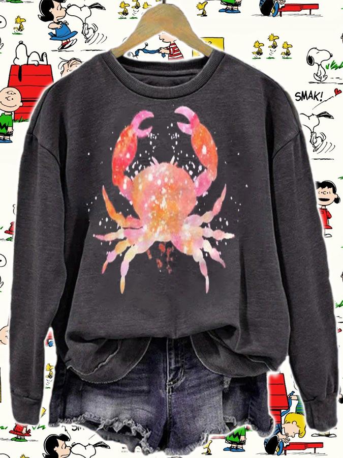Astrology Zodiac Sign Horoscope Cancer Crab Pullover shirt t-shirt sweatshirt