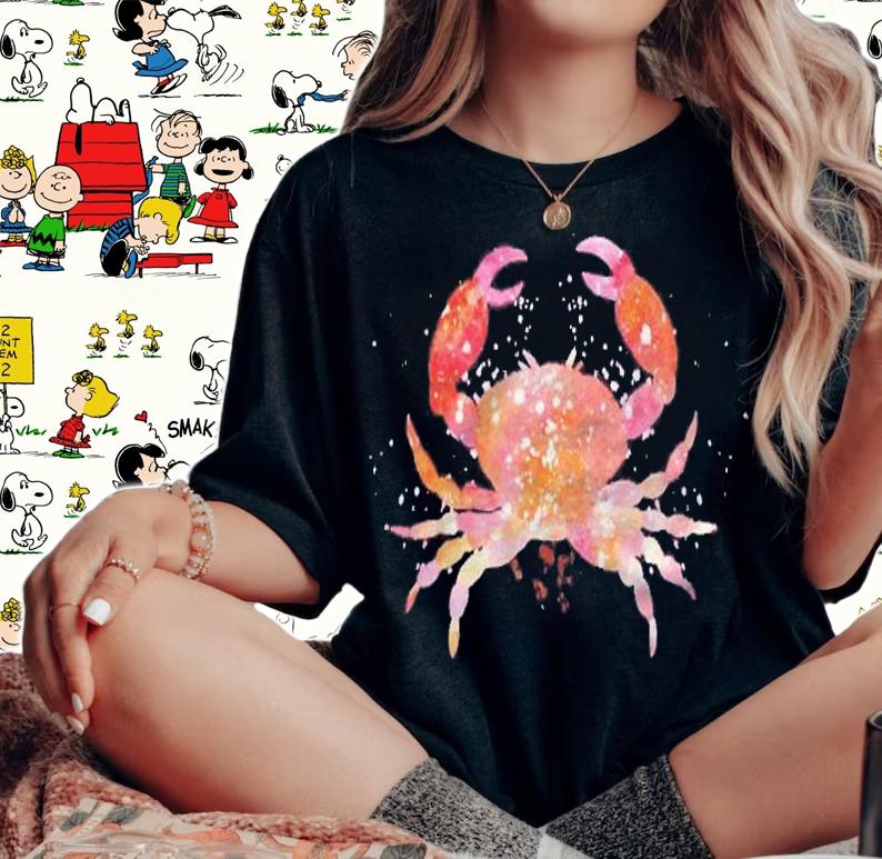 Astrology Zodiac Sign Horoscope Cancer Crab Pullover shirt t-shirt woman shirt