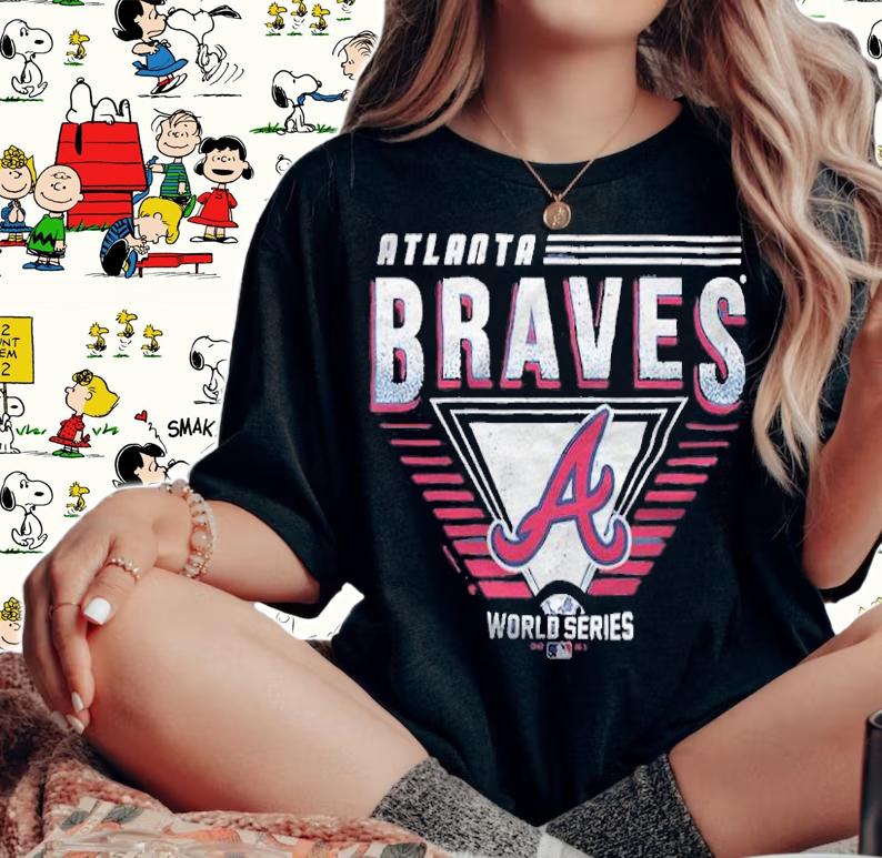 Atlanta Braves Majestic Threads Women's 2021 World Series Bound Amusing Night Tri-Blend Pullover Shirt t-shirt woman shirt