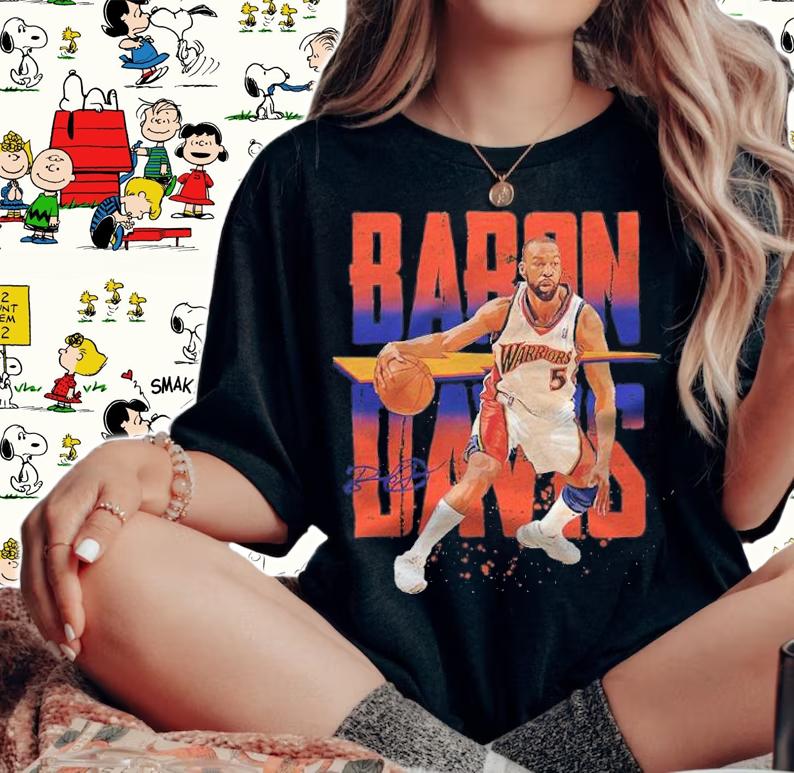 Baron Davis Golden State Warriorssignature shirt t-shirt woman shirt