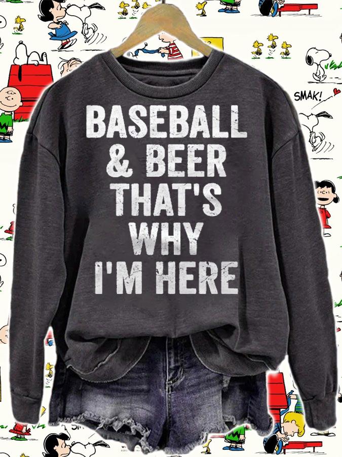 Baseball And Beer Thats Why Im Here Shirt Funny Baseball Premium Shirt t-shirt sweatshirt