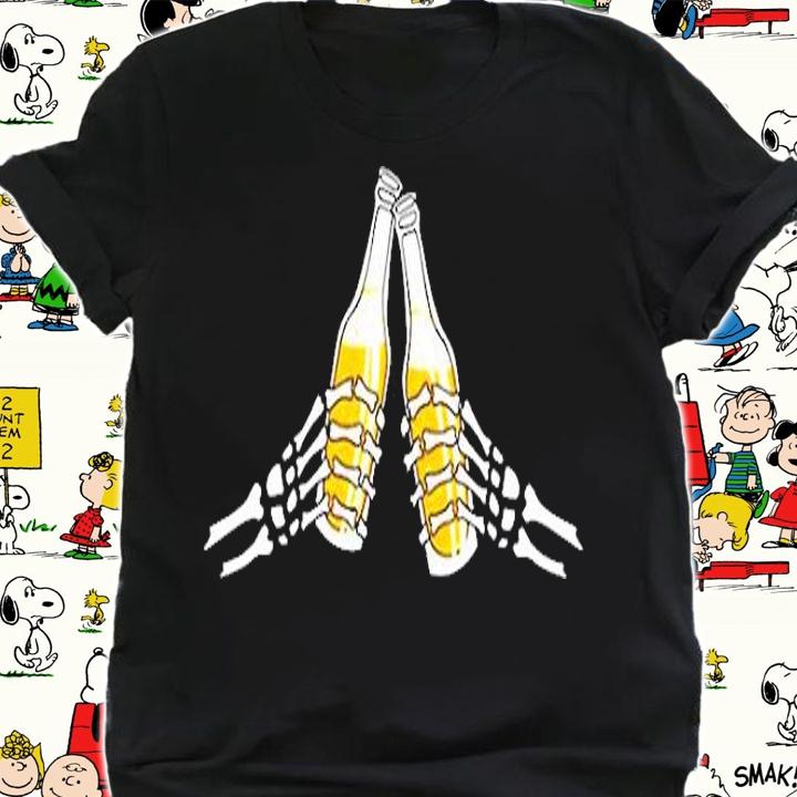 Beer Drinker Skeleton Hands T-Shirt t-shirt shirt
