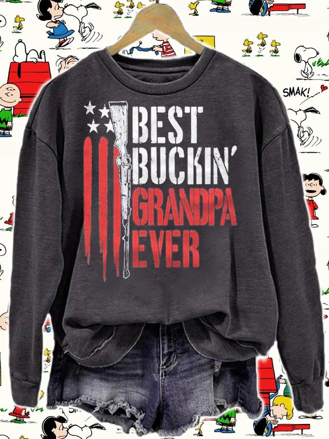 Best Buckin Grandpa Ever American Flag Gun Rights Hunting Shirt t-shirt