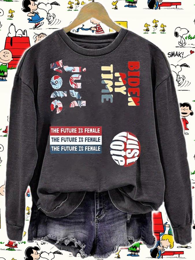 Biden My Time Just Vote The Future Is Female T-Shirt t-shirt sweatshirt