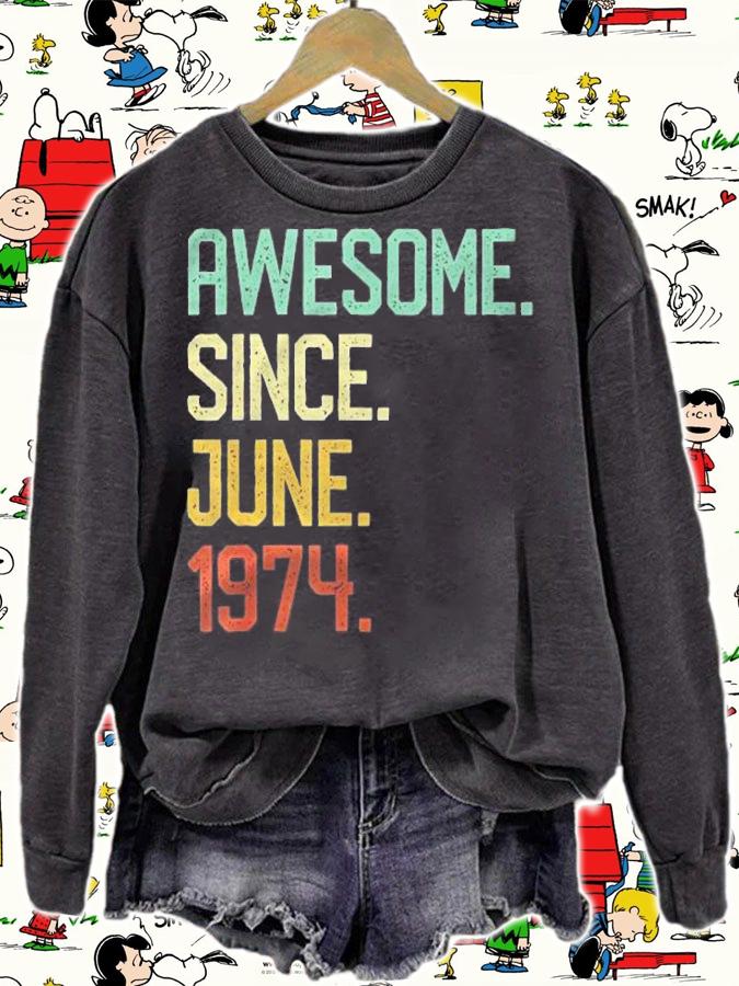 Born In June 1974 Vintage 48Th Birthday Gift Him Her Shirt t-shirt sweatshirt