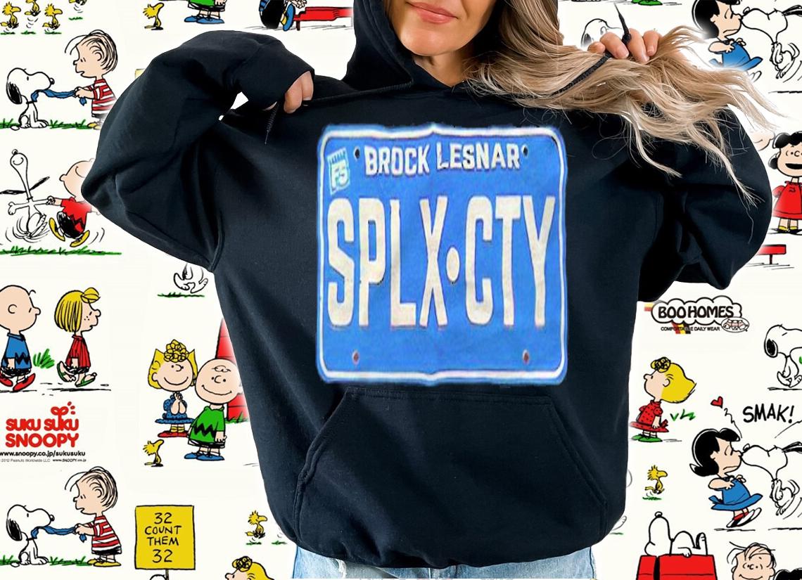 Brock Lesnar SPLX CITY license plate T-shirt t-shirt