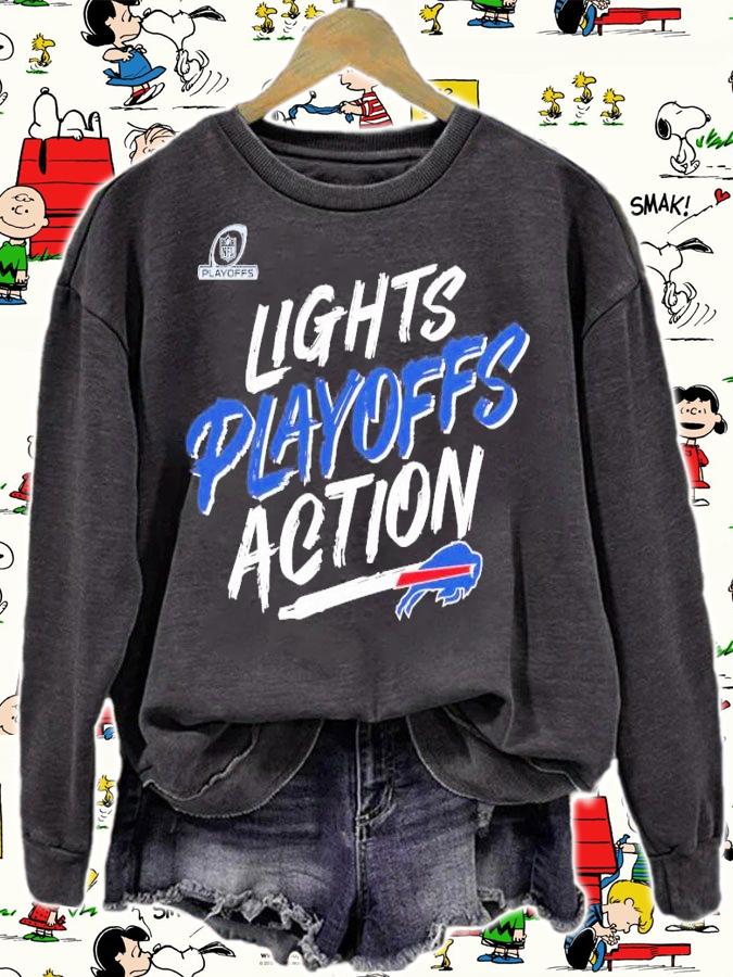Buffalo Bills 2021 NFL Playoffs Bound Lights Action Shirt t-shirt sweatshirt