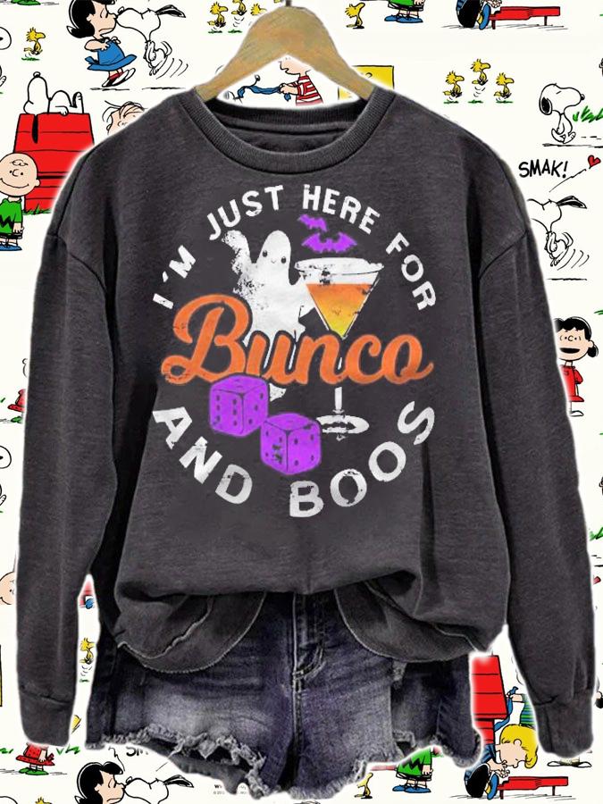Bunco Halloween Funny Bunco And Boos Cute Drawing T-shirt t-shirt