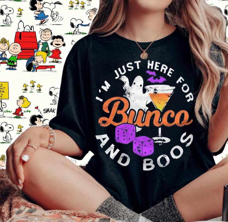 Bunco Halloween Funny Bunco And Boos Cute Drawing T-shirt t-shirt