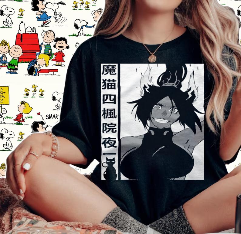 Bleach Yoruichi Shihouin fight T-shirt t-shirt