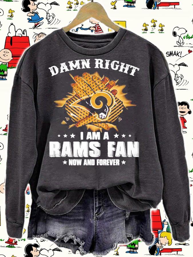 Damn Right I Am A Rams Fan Now And Forever Shirt t-shirt