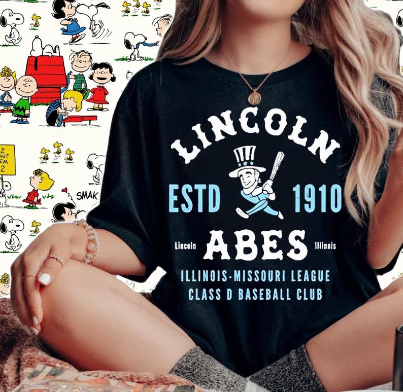 Lincoln Abes Illinois Vintage Minor League Baseball T-Shirt t-shirt