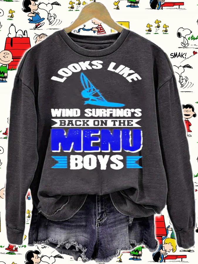 Looks Like Wind Surfings Back On The Menu Boys T-Shirt t-shirt