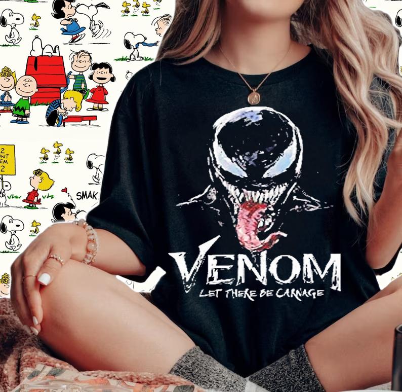 Marvel Venom Let There Be Carnage Spiderman Movie Water Color Art T-Shirt t-shirt
