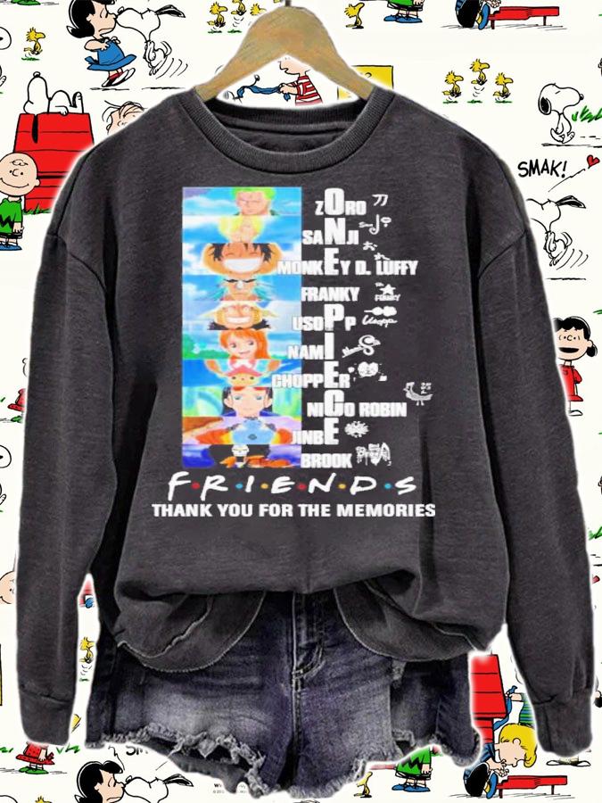 One Piece Friends TV Show Thank You For The Memories Shirt t-shirt sweatshirt