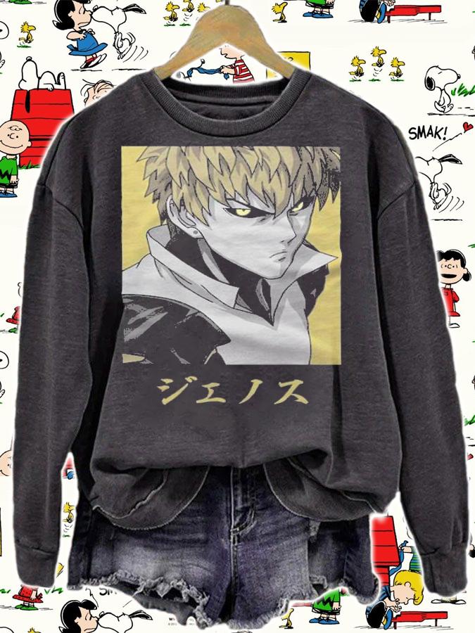 One-Punch Man Genos portrait T-shirt t-shirt