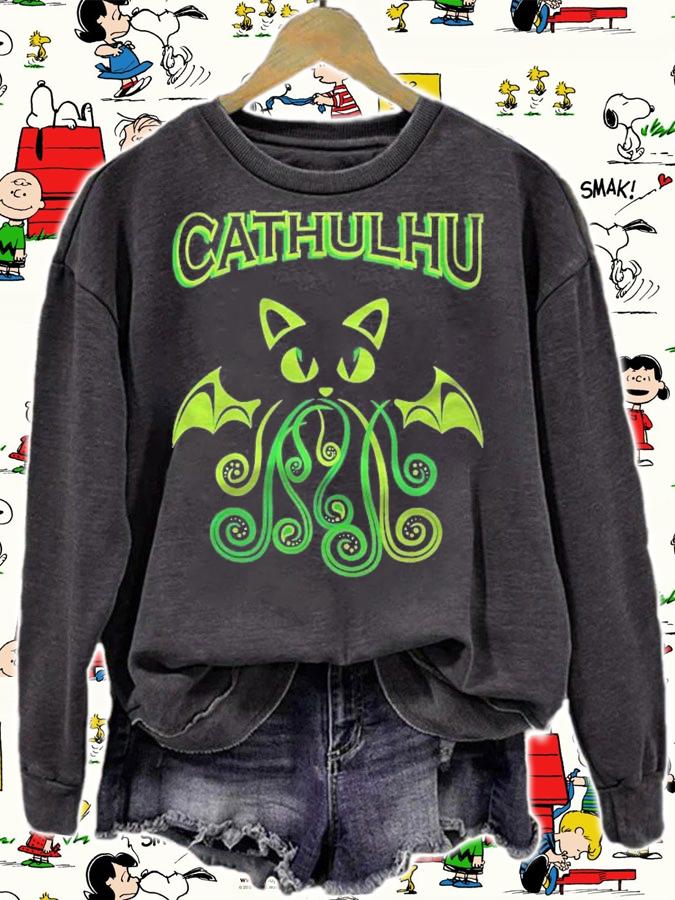 Praise Cathulhu Kitten Evil Demon Cat Kraken Monster Octopus Shirt t-shirt sweatshirt