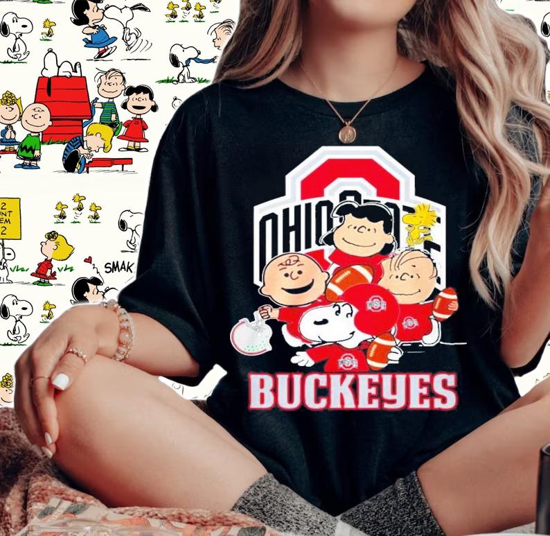 Snoopy And Charlie Brown Ohio State Buckeyes Shirt t-shirt