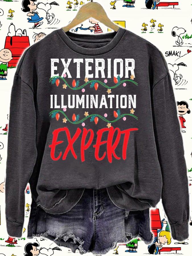 Funny Christmas Pun Holiday Cheer Illumination Expert T-Shirt t-shirt