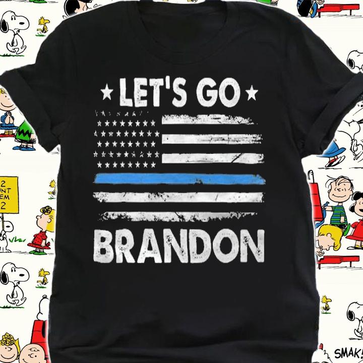 Let's Go Brandon Blue Line US Flag T-Shirt t-shirt