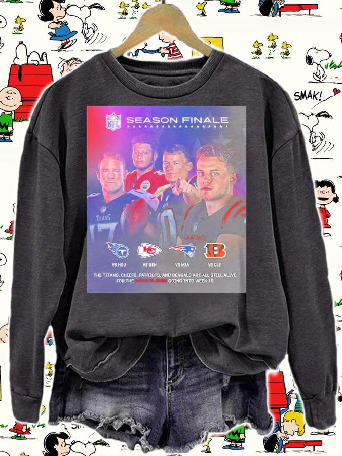 NFL Season Finale The Titans Chiefs Patriots and Bengals shirt t-shirt
