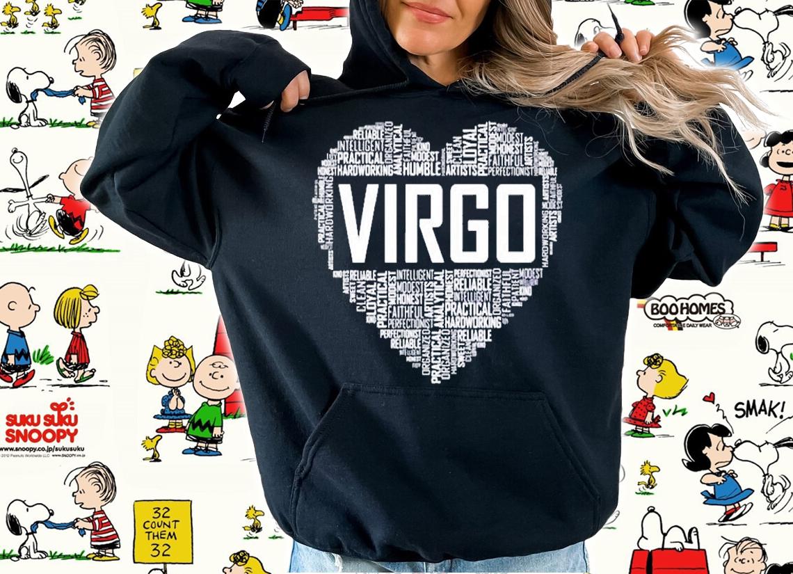 Virgo Zodiac Traits Horoscope Astrology Sign Gift Heart T-Shirt t-shirt hoodie