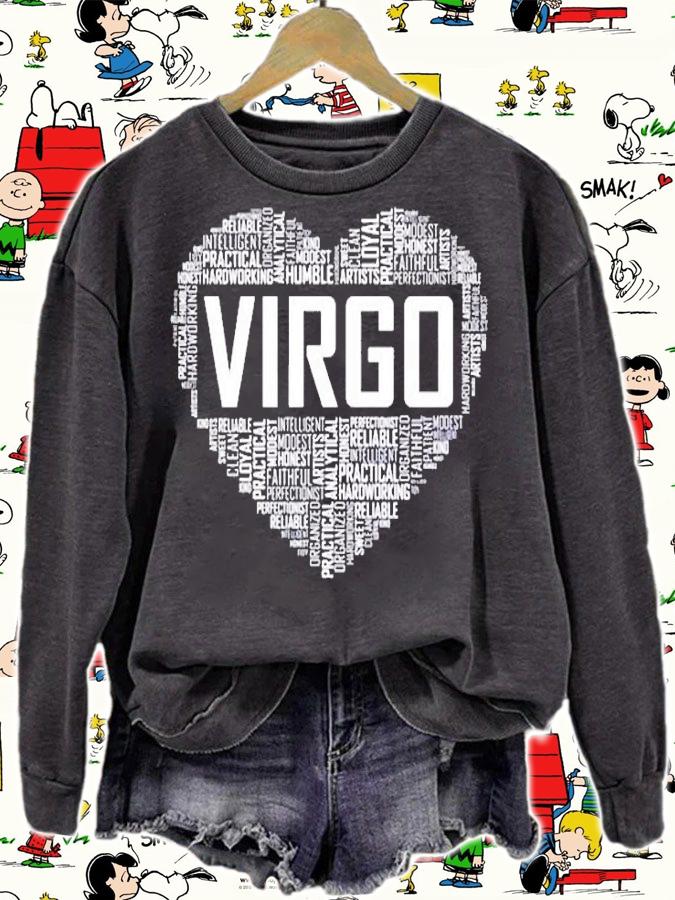 Virgo Zodiac Traits Horoscope Astrology Sign Gift Heart T-Shirt t-shirt sweatshirt