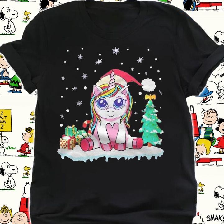 Cute Unicorn Christmas Shirt Girls Women Xmas Christmas Shirt t-shirt shirt