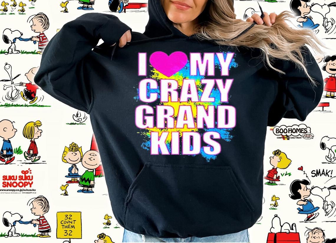 I Heart My Crazy Grandkids Funny Grandma Pawpaw Design Idea T-Shirt t-shirt hoodie
