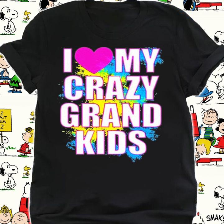 I Heart My Crazy Grandkids Funny Grandma Pawpaw Design Idea T-Shirt t-shirt shirt